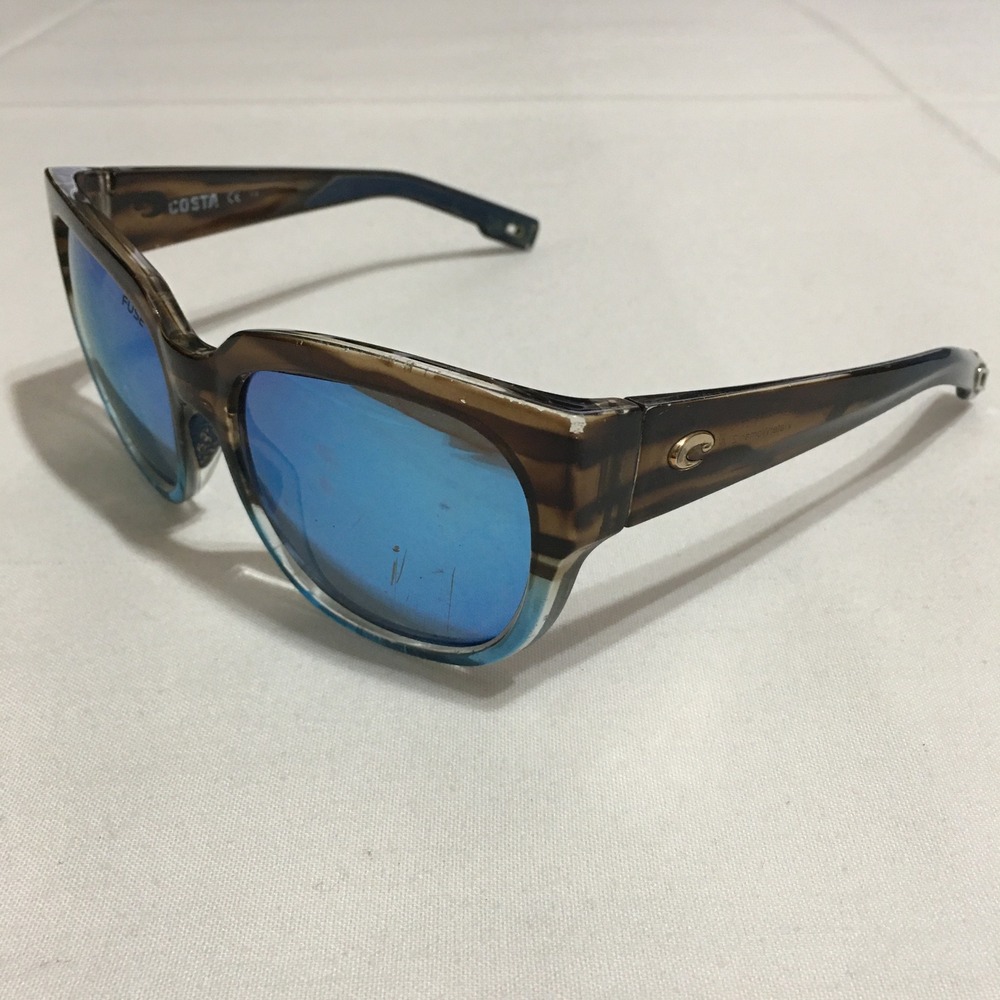 Costa Del Mar Waterwoman 2 Sunglasses Women Brown Blue Mirror 06S9004-0358